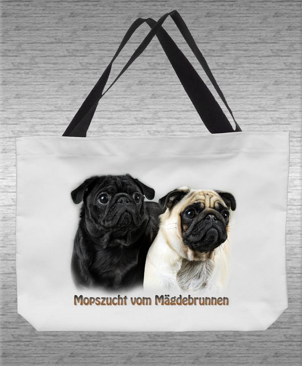 Mopstasche-Tasche mit Mopsmotiv